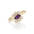 Dainty Purple Amethyst Ring | Minimalist Statement Delicate Ring | February Birthstone Ring Us 7 For Sale - Image 4 of 5