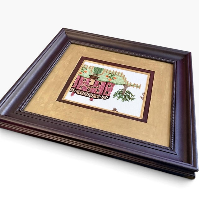 2020s Contemporary Framed Schumacher Merrified Sampler Textile Wall Art For Sale - Image 5 of 5