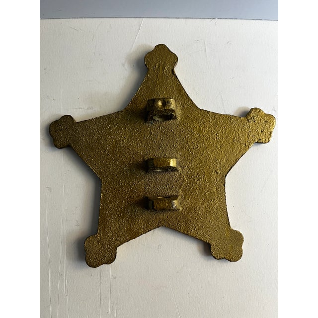 Antique G.A.R. 1861 1865 Cast Iron Star For Sale - Image 4 of 4