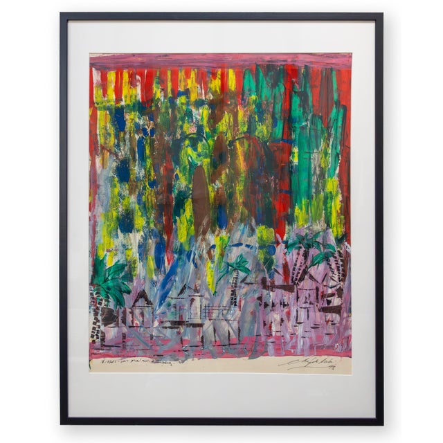 In Malay Kampong, Chef de Mulu depicts a traditional Malaysian village: simple stilted wooden houses, framed by palms,...