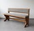 Modern Vintage Grey Bench in Oak, 1960 For Sale - Image 3 of 6