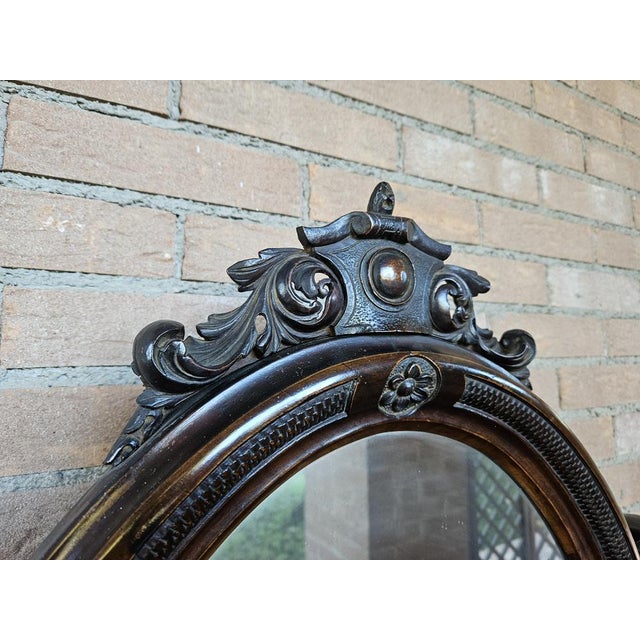 Venetian Sideboard in Mahogany & Glass with Swivel Mirror, 1890s For Sale - Image 6 of 18