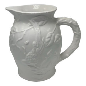 Lynn Chase Embossed White Pitcher