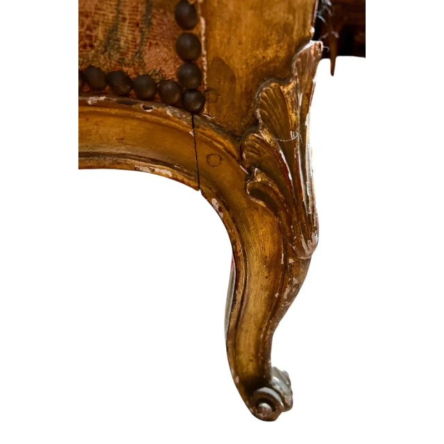 Louis XV Style Giltwood Canape Upholstered in 18th Century Beauvais Tapestry, Manner of Jean-Baptiste Tilliard For Sale - Image 9 of 13