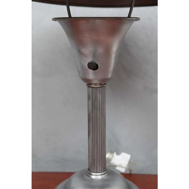 Metal 1930's Brushed Steel Desk Lamp For Sale - Image 7 of 8