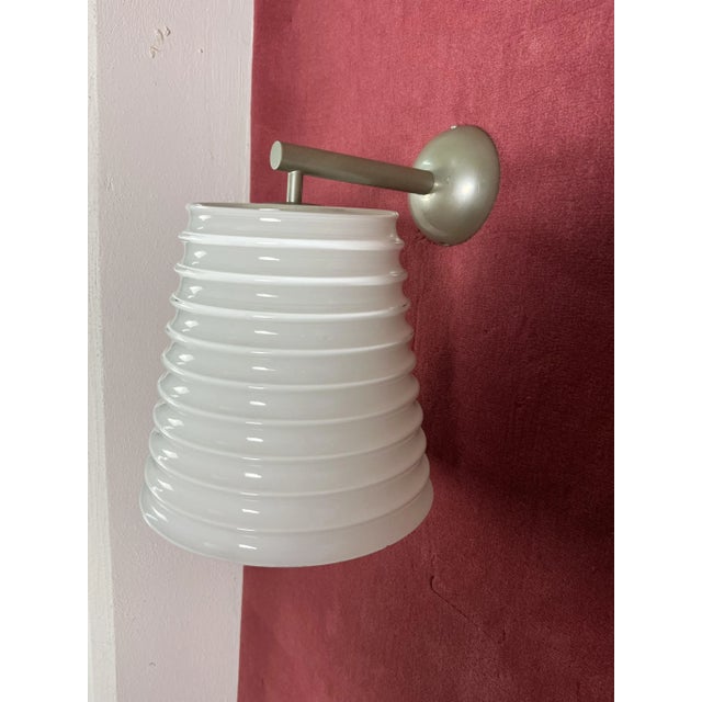 Vintage Wall Lamps in Milky White Murano Glass from Leucos, 1980s, Set of 2 For Sale - Image 10 of 14