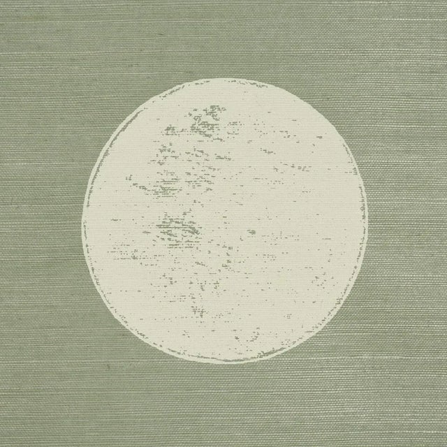 Schumacher Schumacher X Backdrop Monte Carlo Sisal 2 Panel Set In Seaglass For Sale - Image 4 of 4