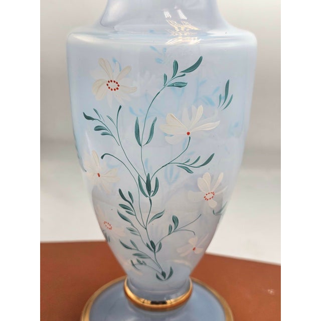 Blue Bohemia vase, 1950s-1960s, dimensions: height 28.5 cm, diameter at the widest point 11.3 cm, opening diameter 10.3...