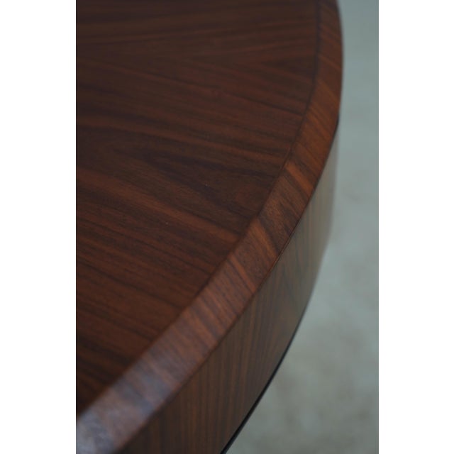 Jonathan Charles Round 2 Drawer Modern Design Lamp Table For Sale - Image 13 of 18