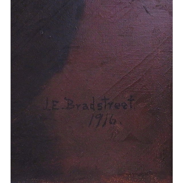 Antique Oil Portrait Painting of a Little Girl by Josephine Bradstreet For Sale - Image 4 of 7