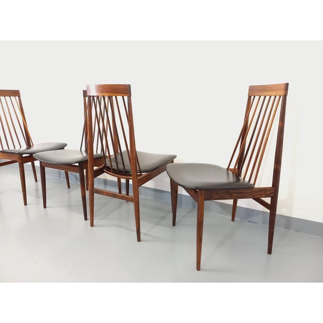 Wood Vintage Scandinavian Style Chairs in Rosewood by Ernst Martin Dettinger for Lucas Schnaidt, 1960s, Set of 4 For Sale - Image 7 of 18