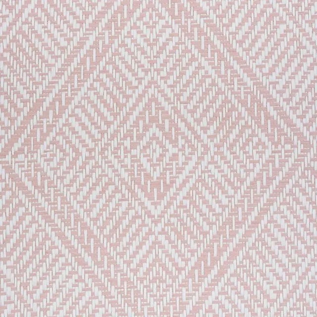 Schumacher Schumacher Tortola Paperweave Wallpaper in Pink For Sale - Image 4 of 4