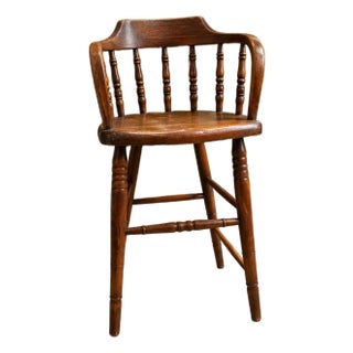 Antique Wooden Child's Youth Chair - C 1840 - American Primitive For Sale