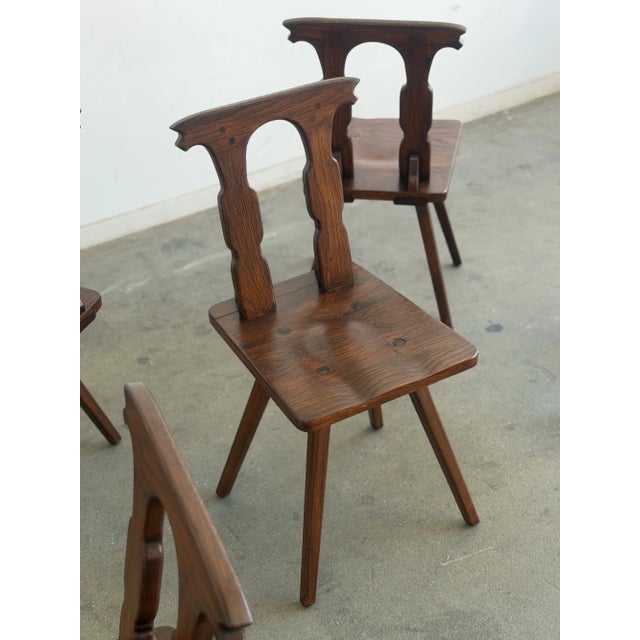 Antique Carved Oak Revival Dining Chairs — Set of 6 For Sale - Image 10 of 18