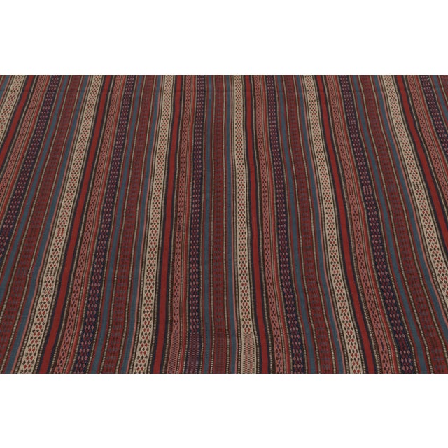 Rug & Kilim Vintage Persian Kilim, All Over Stripes With Fine Geometric Detail - Rug & Kilim For Sale - Image 4 of 8