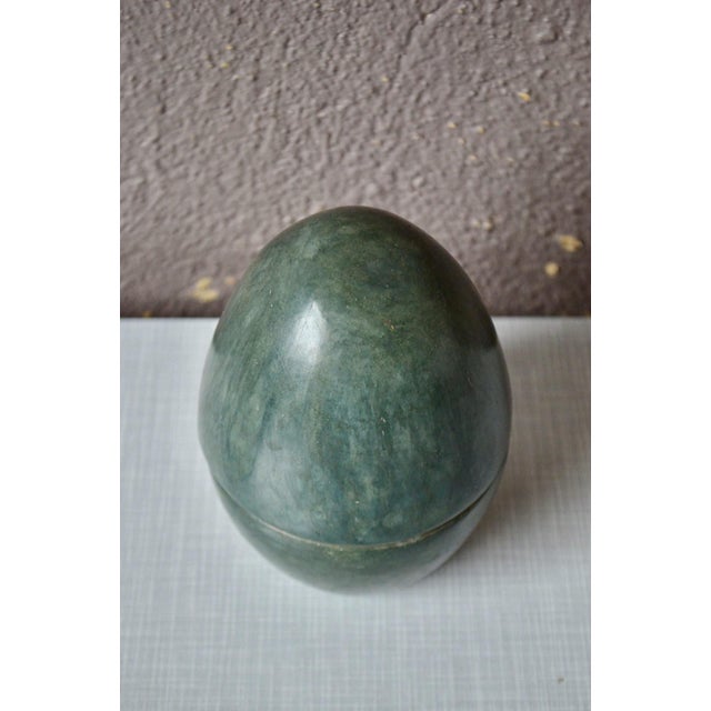 1970s Brutalist Ceramic Egg-Shaped Covered Pot in Glazed Terracotta, 1970s For Sale - Image 5 of 9