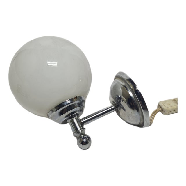 Art Deco Wall Lamp, Poland, 1950s For Sale