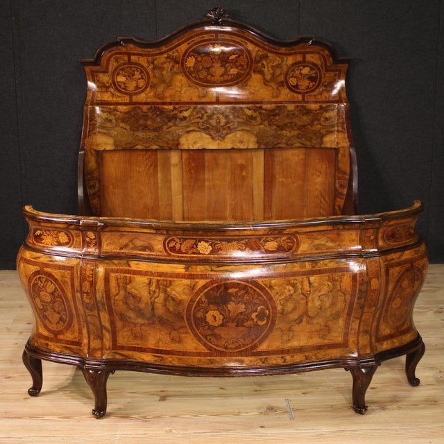 Vintage Lombard Double Bed, 1950 For Sale - Image 12 of 13