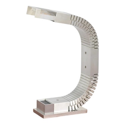 Aluminum Lamp attributed to Serge Mouille, 1950s For Sale