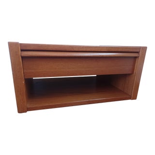 1970s Mid Century Jesper Floating Teak Single Nightstand For Sale
