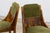 1920s French Art Deco Walnut Gondola Dining Chairs in Olive Green - Set of 8 For Sale In New York - Image 6 of 18