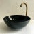 Black Round Ceramic Blacked Vanity Vessel Sink Basin, Brass Drain For Sale - Image 9 of 9