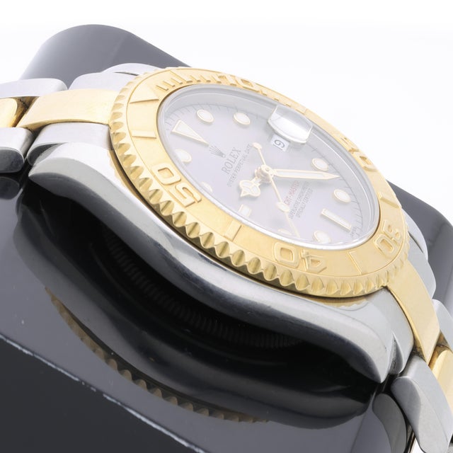 1990s Rolex Yacht Master Two Tone 168623 Gray Dial 35mm Full Set Watch For Sale - Image 9 of 18