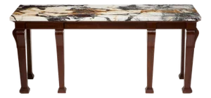 George III Style Marble Top Mahogany Serving / Console Table, Early 20th Century