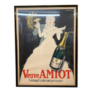Robert Falcucci for Veuve Amiot Advert Poster, 1929 For Sale