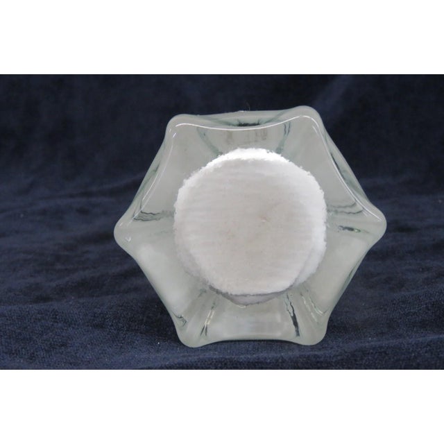 Eiffel Tower Vase White Glass With Slim Tapered Neck and Clear Footed Base 4828b For Sale - Image 16 of 18