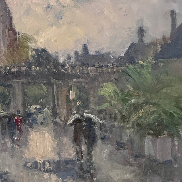 Framed Oil on Canvas by José Salvaggio (1953-) 'Place De La Carrière ~ Nancy' For Sale - Image 11 of 16