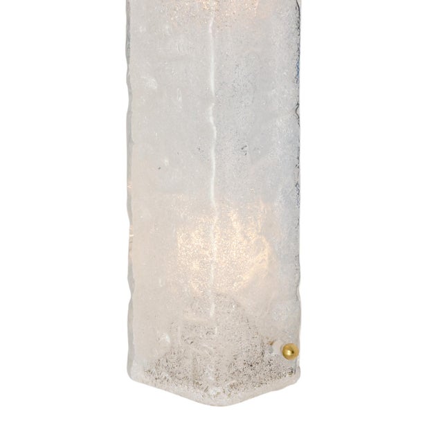White Italian Mid-Century Murano Frosted Textured Glass Wall Sconces - Set of 4 For Sale - Image 8 of 9