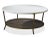 Transitional Carnegie Round Cocktail Table, Brown For Sale - Image 4 of 4