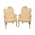 French Louis XV Style Vintage Pair Cream Painted Tufted Fire Side Chairs For Sale - Image 13 of 13
