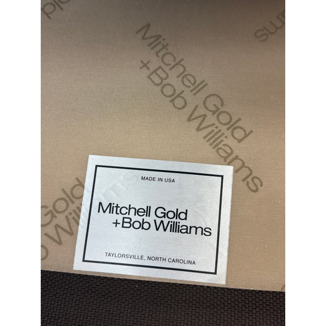 Textile Mitchell Gold + Bob Wiilliams Contrast Trim Sofa For Sale - Image 7 of 12