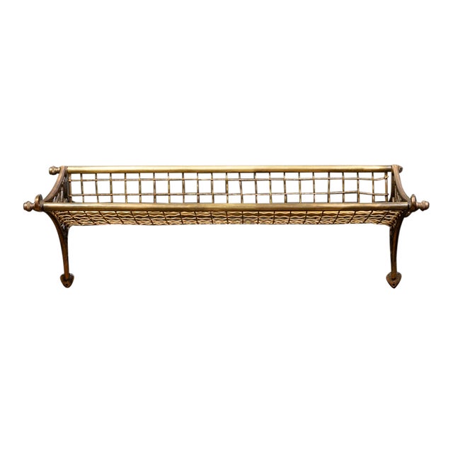 Vintage Cast Iron and Solid Brass New South Wales Railroad Traincar Luggage Rack c.1970 For Sale