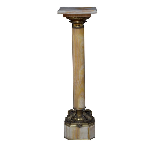 19th Century Empire Onyx Column with Ormolu Collar, 1870 For Sale - Image 15 of 18