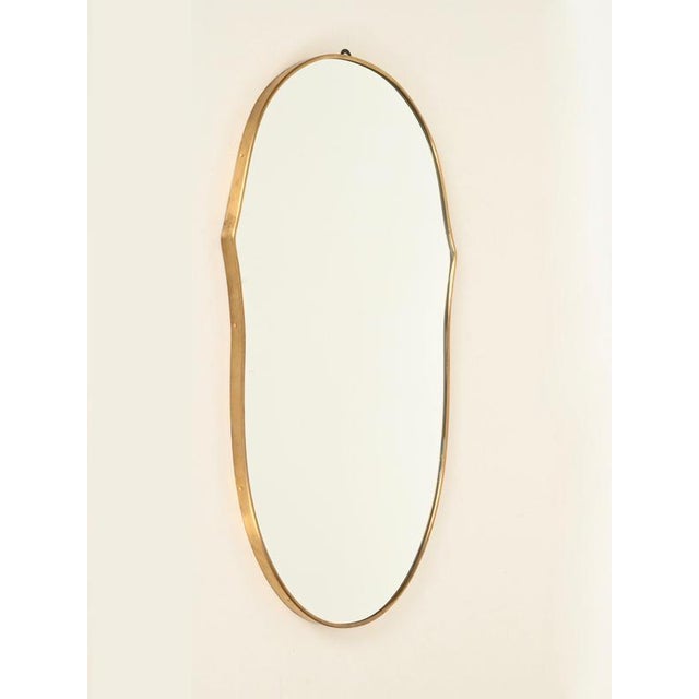 Italian Organic Brass Mirror attributed to Gio Ponti, Italy, 1950s For Sale - Image 3 of 13
