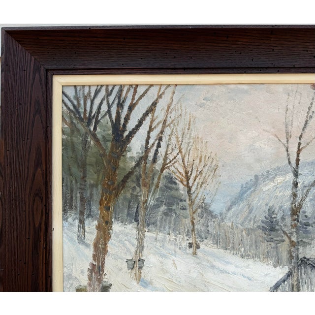 American 1960s Richard G. Packer North Conway, New Hampshire Art Landscape Oil Painting, Framed For Sale - Image 3 of 11