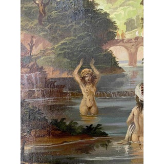 1990s Oil Painting Bathers Alexander Arkadievich Litvinov For Sale