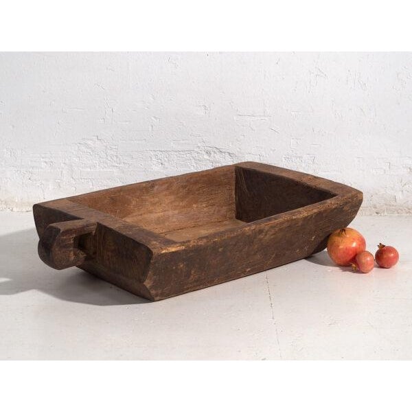 Wood Antique Carved Wooden Trough For Sale - Image 7 of 7