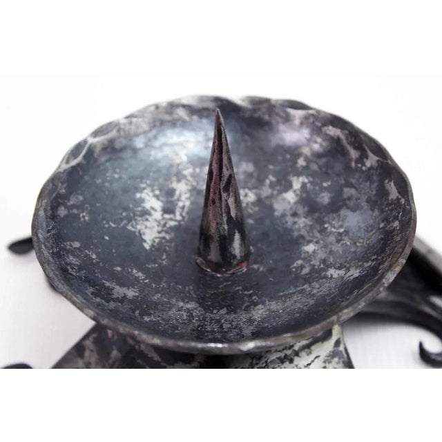 1970s Brutalist Iron Candleholder, 1960s For Sale - Image 5 of 10