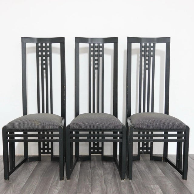 Tris Wooden Throne Chairs by Giorgetti, 1980s, Set of 3 For Sale - Image 4 of 18