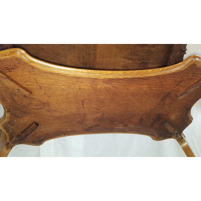 1890s Victorian Style Golden Oak Library Table For Sale - Image 12 of 13