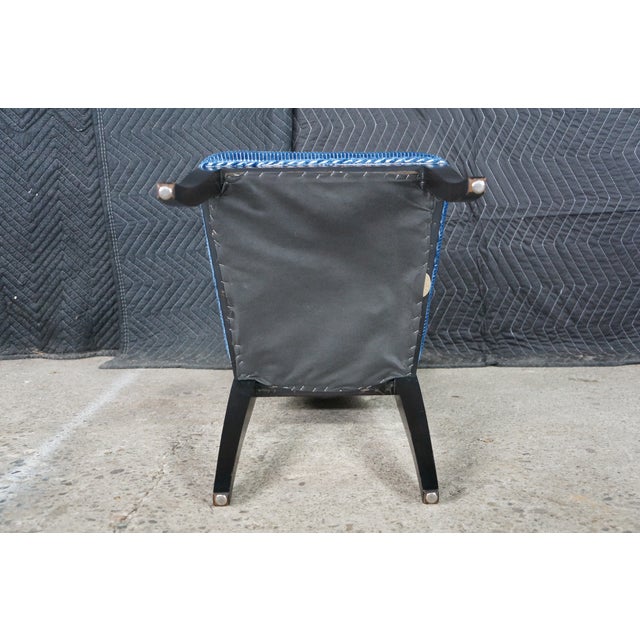 Baker Furniture Biedermeier Directoire Style Mahogany & Blue Velvet Side Chair For Sale - Image 18 of 18