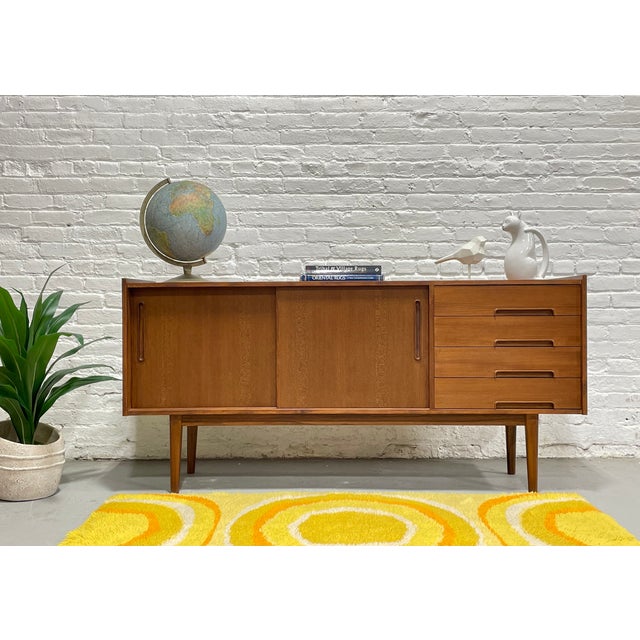 Mid Century Modern Styled Handmade Teak Credenza | Danish Media Stand Sideboard For Sale - Image 4 of 12
