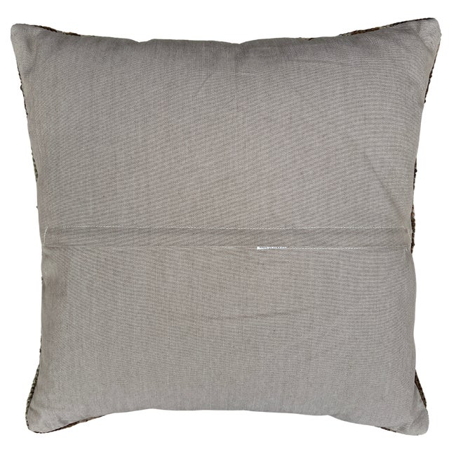 Mid 20th Century Vintage Turkish Rug Pillow For Sale - Image 5 of 5