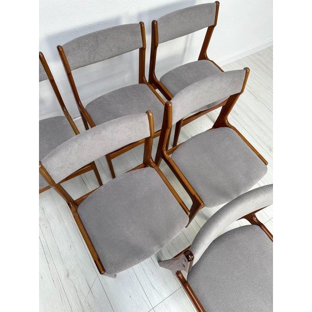 Brown Vintage Danish Teak Dining Chairs by Erik Buch, 1960s, Set of 6 For Sale - Image 8 of 10