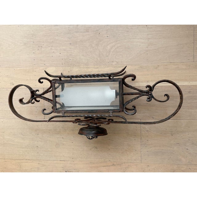 Vintage Gothic/Spanish Revival Exterior Wall Scone For Sale - Image 4 of 12