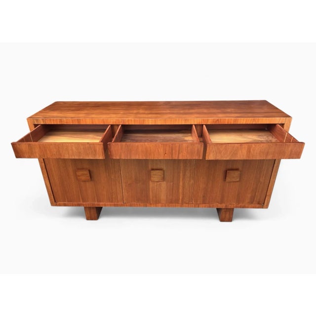 Danish Modern 1960s Walnut Credenza – Fully Restored Mid-Century Sideboard For Sale - Image 4 of 13